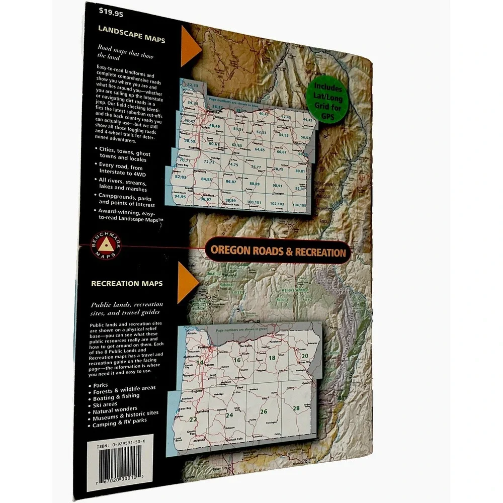 Benchmark Oregon: Road & Recreation Atlas - Vintage 1998 Edition by Stuart Allan
